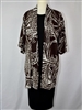 La'i Maxi Kimono Jacket (Brown w/white print)