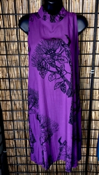 Tahia shorty (purple w/black print)